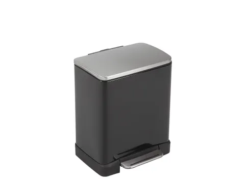 E-cube Pedaalemmer 12 Liter Eko Zwart Rvs