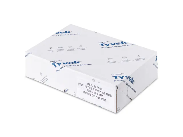 Akte Envelop H-Bodem Tyvek 250x353x38mm Wit zelfklevend 100 Stuks