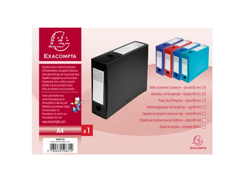 Klasseerdoos PP opaa k rug 80mm zwart