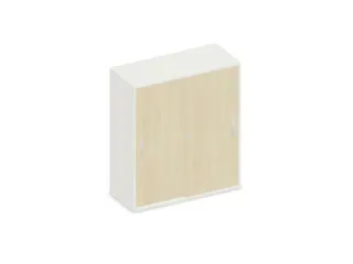 Schuifdeurkast 1150x1000x430mm Romp Wit Decor Front Esdoorn - 1