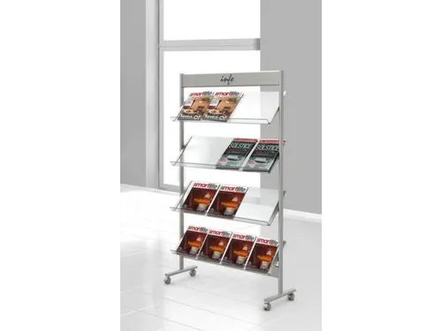 Folderrek Voor 12x Din A4 4 Acrylglas Houders 1600x710x350