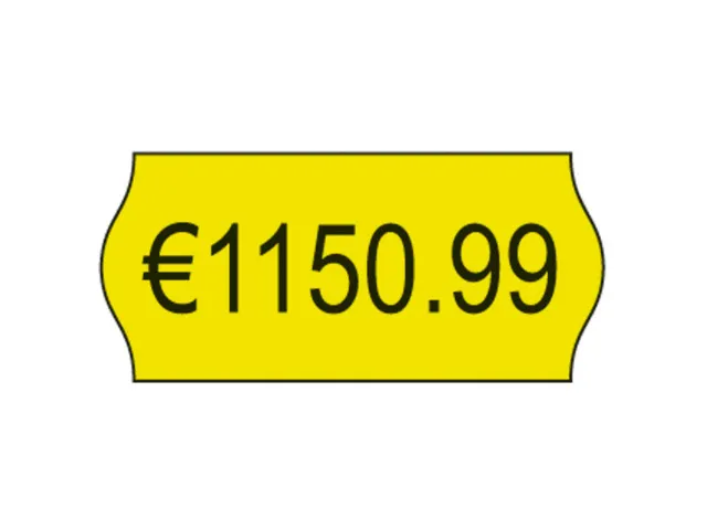 Étiquettes pour étiqueteuse Avery permanent 26x12mm jaune 10 rouleau