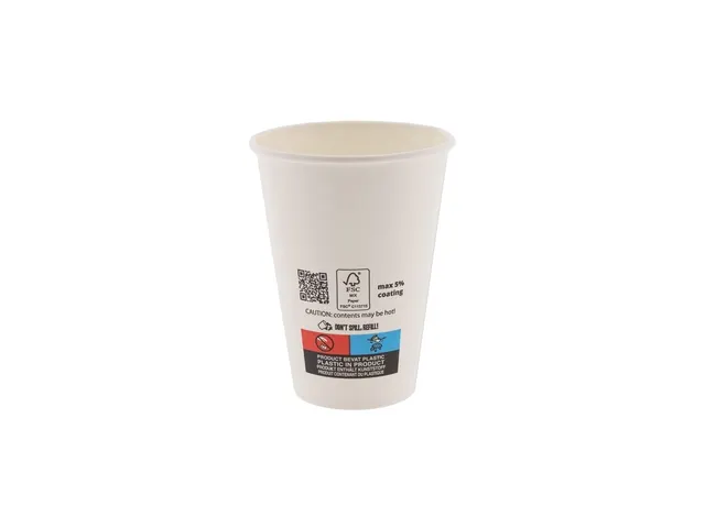 Kartonnen Beker 5% PE 180ml karton 100 stuks Wit Voordeelbundel