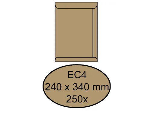 Envelop Quantore Akte Ec4 240X340Mm 100Gr Bruinkraft Gegomd