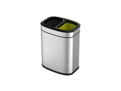 Gescheiden Afvalbak Oli-cube Open Top Bin 10+10 Liter Mat RVS