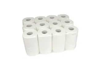 Poetsrol Budget Mini 1-laags 21,5xØ14cmx120m 11 rollen Wit - 2