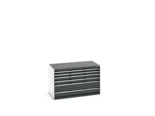 ladekast HxBxD 800x1300x750mm 6laden romp RAL7035 front RAL7016 - 7