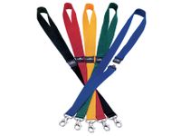 Textielkoord Durable 8137 met karabijnhaak geel