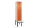 locker met bank,voor scheiding van kleding,HxBxD 2120x400x815mm,1vak