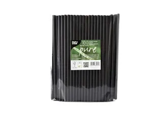 Drinkrietje Papstar 250mm papier zwart 100 stuks - 4