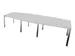 vergadertafel,HxBxD 740x3200x1400mm,vatvormig,MP-lichtgrijs