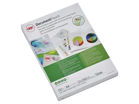 Lamineerhoes Gbc A4 2x250 Micron glanzend 50stuks