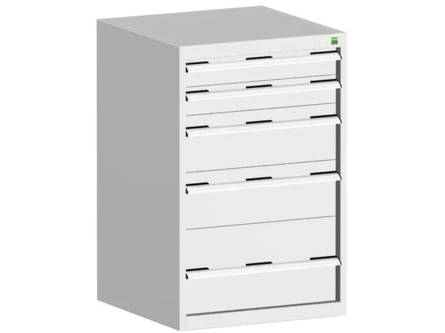 ladekast HxBxD 1000x650x525mm 5laden romp RAL7035 front RAL7035