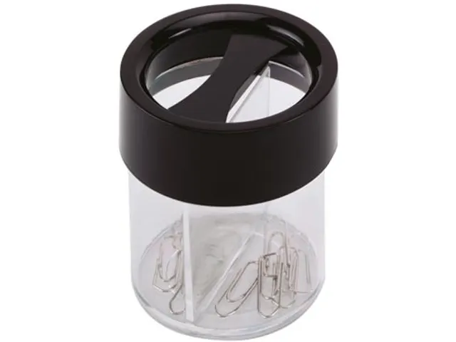 Papierklemhouder Rond Zwart/Transparant