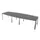 vergadertafel,HxBxD 740x3600x1400mm,vatvormig,MS-donkergrijs