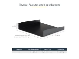19 inch Universele Rack Mount Cantilever Shelf - 2