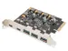 PCIe-kaart 2x USB-C + 3x USB A 5x SuperSpeed ​​​​10Gbps