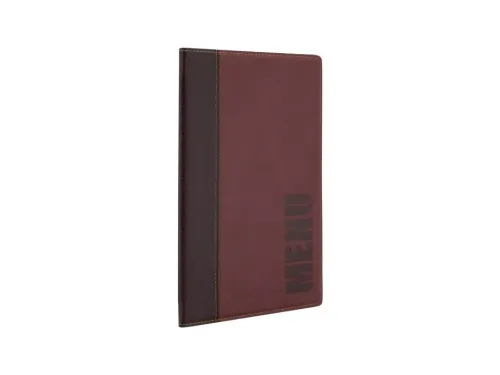 Menukaart Securit Trendy A5 2 tas wijnrood lederlook
