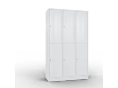 lockerkast cil.slot 1950x1150x540mm 3x2 vakken RAL7035 front RAL7035