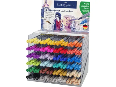 Duo aquarelmarker Faber-Castell GF display 120st. 24 kleuren