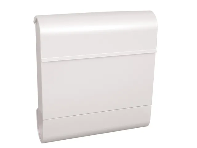 muurbrievenbus,staal,wit,HxBxD 410x372x118mm,inworp boven,uitname voor