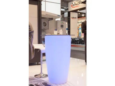 plantenzuil,rond,PE,translucent,HxØ 900x510mm,35l,m. verlichting