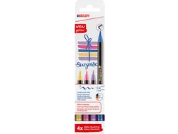 Brushpen edding 1340 glitter assorti set à 4 stuks