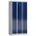 Dubbeldekse garderobekast 1800x870x500mm 3x2vak klink RAL7035 RAL5010
