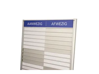 Menoor In-Uit bord 15 namen Aluminium Aanwezig/Afwezig Blauw - 3