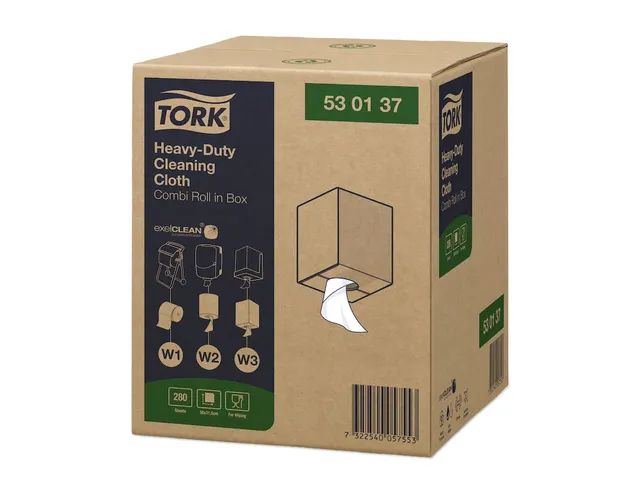 Tork 530137 W2 Premium Heavy-Duty Poetsdoek 1-laags 106m