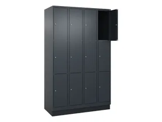 lockerkast,HxBxD 1950x1200x500mm,4x3vakken,vak B 300mm,cil.-slot - 1
