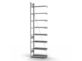 dossierstelling,aanbouwveld,HxBxD 2700x760x335mm,vaklast 60kg - 2