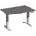 Elektrisch ihv bureau,HxBxD 630-1280x1200x800mm,blad onyxgrijs