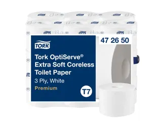 Tork OptiServe 472650 extra zacht Hulsloos toiletpapier 3-Laags 18 Rol - 5