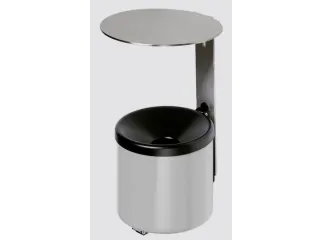 Wandasbak 0.6 liter 220x90mm Zilverkleurig Staal Met Overkapping Rvs - 1