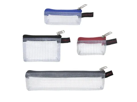 Ritszak Foldersys PVC set a 4 stuks assorti Set van 4Mini-zip bag, PVC