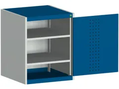 kast met geperforeerde platen,HxBxD 800x650x650mm,2xStalen bodem