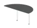 aanbouwtafel,i.h.v.,HxBxD 720-840x1600x800mm,halfrond,MS-donkergrijs