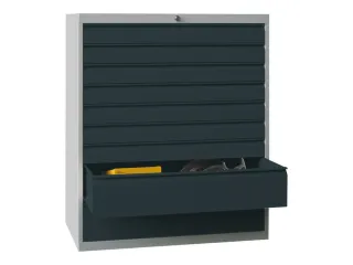 ladekast HxBxD 1200x1023x600mm 9laden slot RAL7035 front RAL7016 - 2