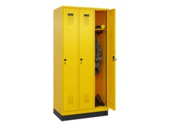 locker,HxBxD 1950x900x500mm,3vak,vak B 300mm,draaigrendel,sokkel