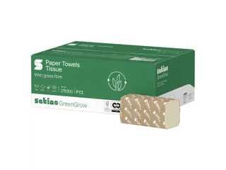 Handdoek Satino PT3 GreenGrow V-vouw 2laags 278390 15x214 vel - 2
