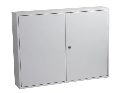 sleutelkast,400haak,HxBxD 550x730x140mm,romp grijs,front grijs