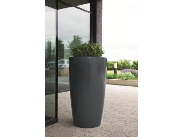 plantenzuil,rond,PE,antracietgrijs,HxØ 1100x620mm,80l