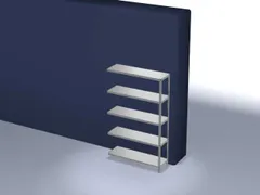 magazijnstelling,aanbouwveld,HxBxD 2000x1300x400mm,vaklast 125kg