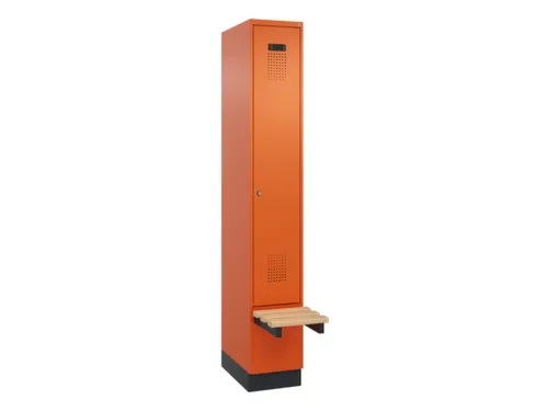 locker met bank,HxBxD 1950x300x815mm,1vak,vak B 300mm,cilinderslot