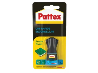 Secondenlijm Pattex met kwast flacon 5 gram op blister - 1
