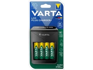 batterijlader LCD Plug Charger+, inclusief 4 x AA batterij, op blister - 1