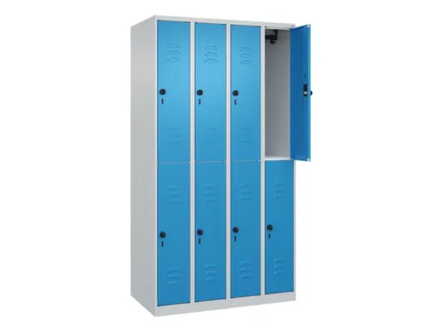 dubbeldekse locker,HxBxD 1850x1000x500mm,4x2vak.,vak B 250mm
