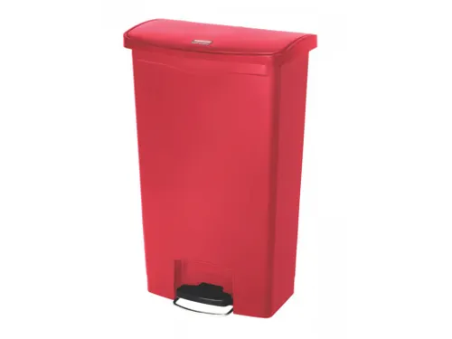 Pedaalemmer Slim Jim Step On Front Kunststof 68 Liter Rood
