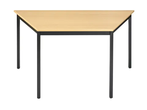 Tafel Trapeziumvormig 120x60 Cm Frame Zwart Blad Beuken